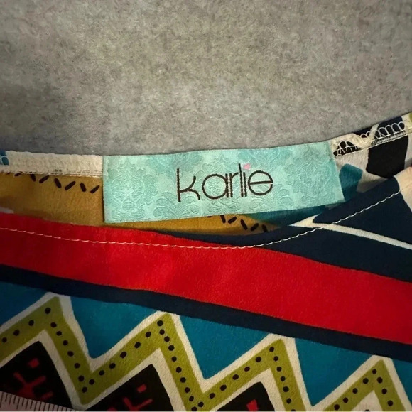 Karlie one shoulder Aztec mini dress size S - Picture 6 of 7